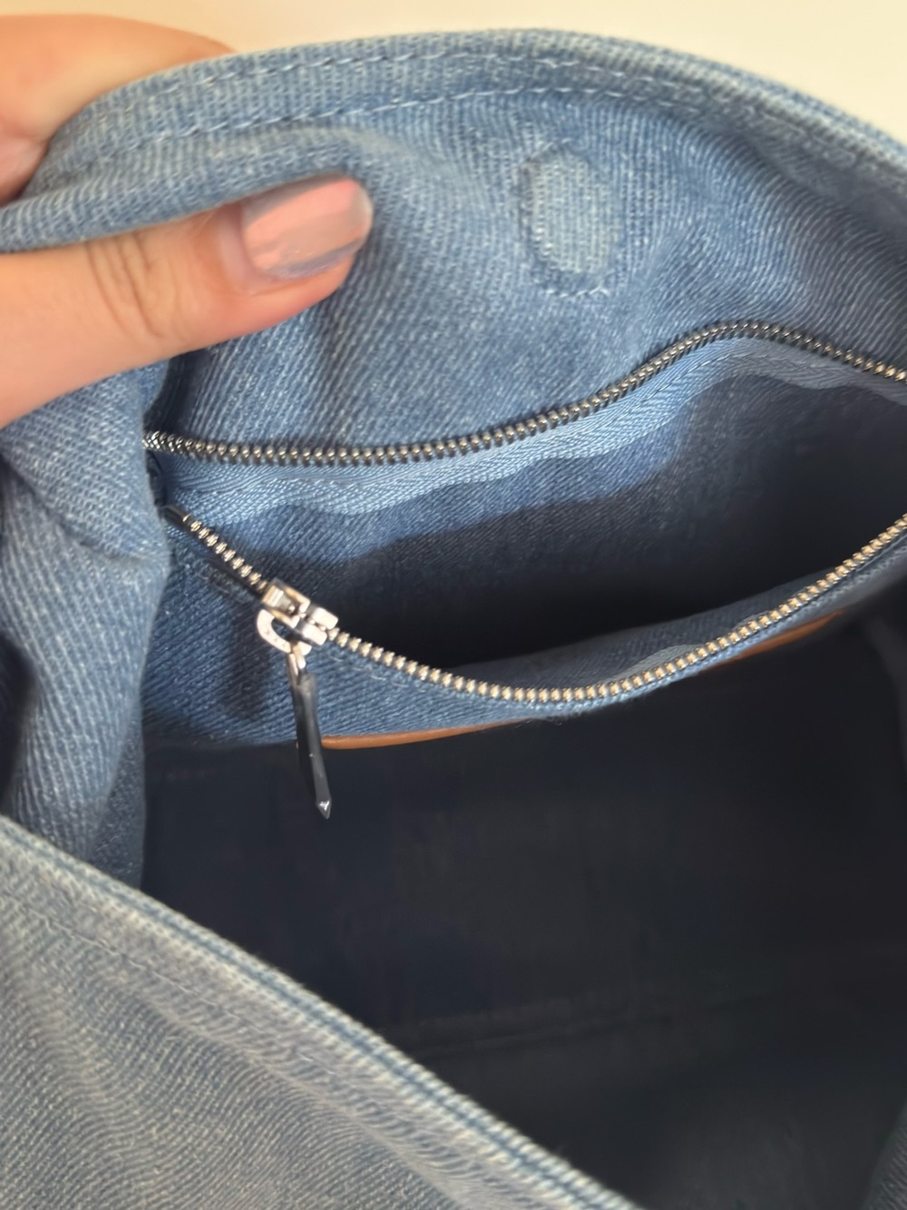 Reformation Small Victoria Bag in Denim - Picture 6 of 8